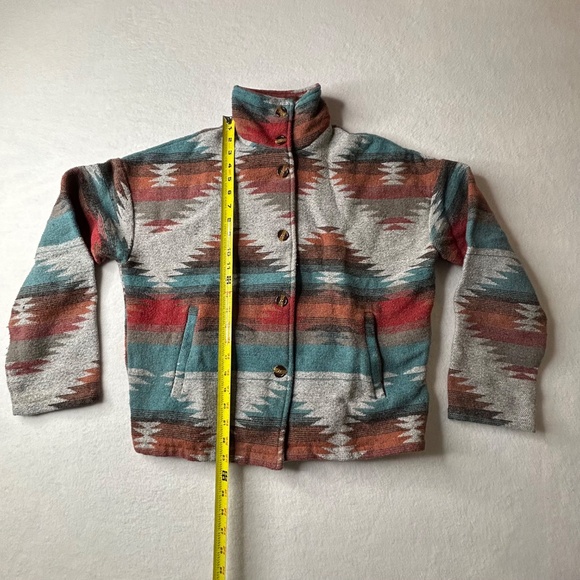 Shop Wanna B Medium Women Aztec Print Southwestern Geometric Jacket Indian - Picture 6 of 9